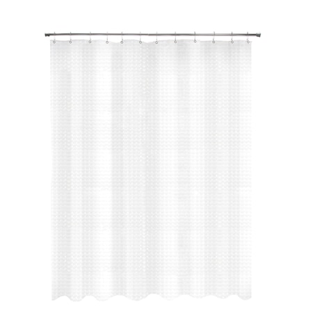 Kenney Mfg Medium Weight Embossed PEVA Shower Liner, 70" W x 72" H, Clear KN61151